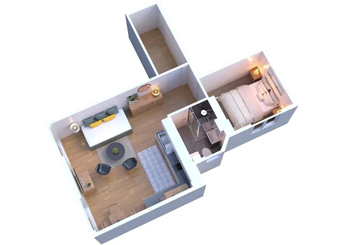 Lovely With Rooftop View Apartment *